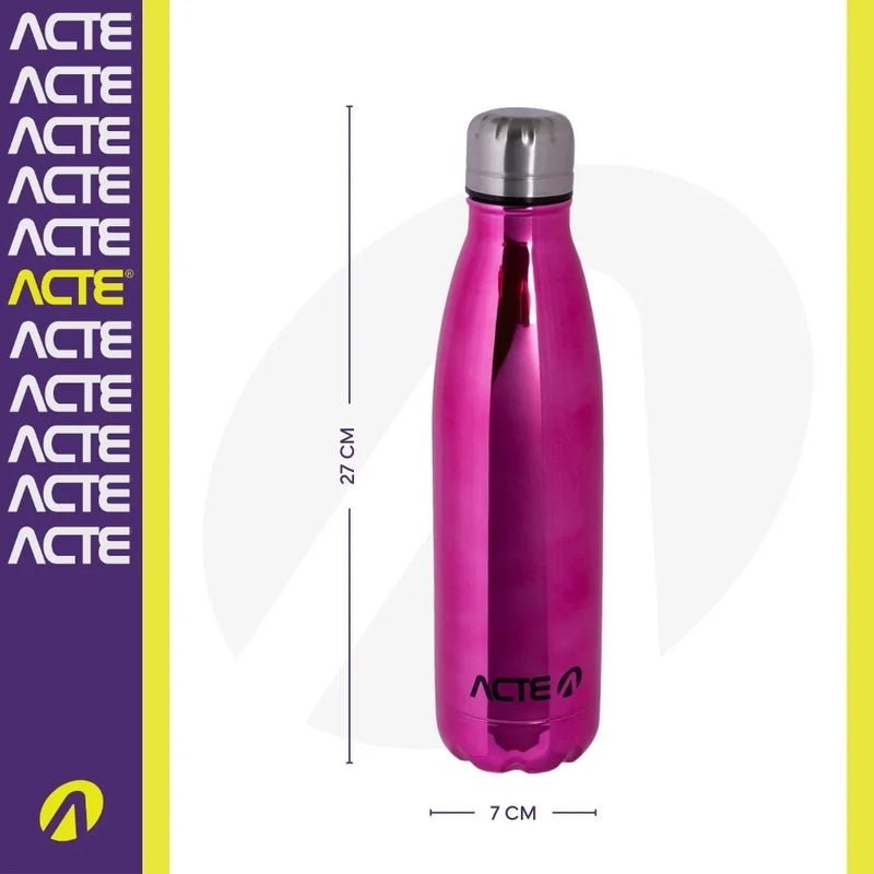 GARRAFA TÉRMICA 500ML ROSA DA ACTE