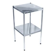 MESA AUXILIAR INOX SEM RODINHAS DA QUALITY