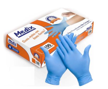 Luvas Nitrílicas Pretas Tamanho P - Supermax (Par)